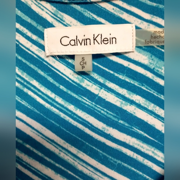 Calvin Klein Chevron Stripe Sleeveless Maxi Dress Size S - Picture 7 of 7